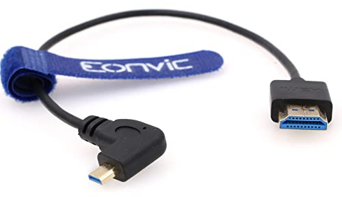 EONVIC Micro HDMI to HDMI Cable,8K@60Hz, Supports Ethernet, High Speed 1080p HD Thin and Flexible Cable for HDSLR cameras,TV, PC, Laptop, Macbook, Monitors