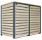 Mülltonnenbox 240L Mülltonnenverkleidung Mülltonnecontainer Holz mit Rückwand (2 Tonnen Natur-anthrazit (NA))