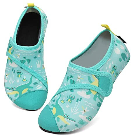 SAGUARO Calcetines Piscina Niño Surf Aqua Escarpines Niña Secado Rápido Antideslizante Zapatillas Deportivas Acuáticas Turquesa 36/37 EU
