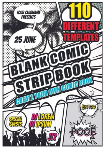 Blank Comic Strip Book 110 Pages - Unleash Your Creativity with 110 A4 White Pages