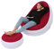 eBoutik - Indoor & Outdoor Inflatable Deluxe Lounge Lounger Chair & Foot Stool With Soft Plush Fabric - Valentines, Easter Home & Camping, Gaming, Festivals, Garden Summer Gift (Red)