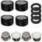 PANDARAZZI M24 Aeratore Rubinetto Cucina Nero,4 Pcs Rompigetto Rubinetto Cucina Nero con 4 Inserisci Aeratori, Filtri Rubinetti Lavandino con Risparmio Idrico, Areatore x Rubinetti Nero (M24, Nero 1)