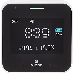 Kidde KCO2M10UK CARBON DIOXIDE (CO2) MONITOR, 5 V, White