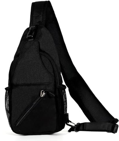 TANTOMI Herren Brusttasche Schultertasche - Wasserdichte Kleine Umhängetasche Sling Bag für Wandern, Reisen und Radfahren