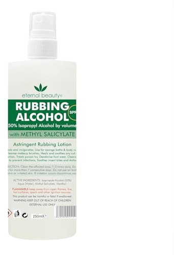 Rubbing Alcohol Spray 50% Isopropyl Alcohol With Methyl Salicylate by volume 250ml by Eternal Beauty