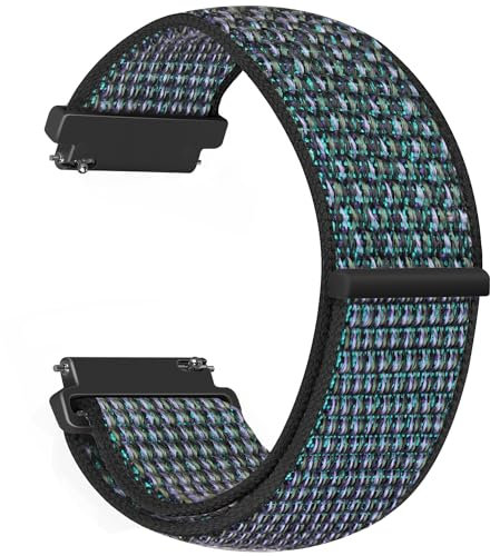 Vodtian 18mm Nylon Armband Kompatibel mit Garmin Venu 2S/Venu 3S/Vivoactive 4S/Vivomove 3S/Forerunner 255s/255s Music/265s, Schnellverschluss Ersatz Sport Loop Uhrenarmband für Damen Herren