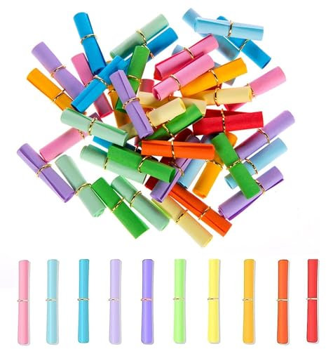Lose Zum Selber Beschriften,150 Stück Bunt Gemischt Tombola Lose Bunte Kleine Zettel Beschriften,Lose Tombola,für Kindergeburtstag, Jubiläum, Valentinstag