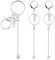 3 Stück Perlen Schlüsselanhänger zum Selbermachen Streifen Blanko Schlüsselanhänger Perlen Metall Schlüsselanhänger Streifen für Perlenanhänger Basteln Schmuckherstellung Keychain Aesthetic Damen