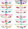 Soleebee 12 bracciali dell'amicizia per bambini, regolabili, intrecciati, con perline colorate, set di gioielli per bambini, come regalo per ragazze, bambini, pensierini di compleanno, 16 cm, ABS