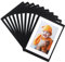 SULEPE Magnetischer Polaroid-Bilderrahmen, Instax-Mini-Bilderrahmen für Kühlschrank, 6,3 x 8,9 cm, Fotohülle für Kühlschrank, Brieftaschengröße, Bilderrahmen, Schließfach-Dekoration, Schwarz, 10 Stück