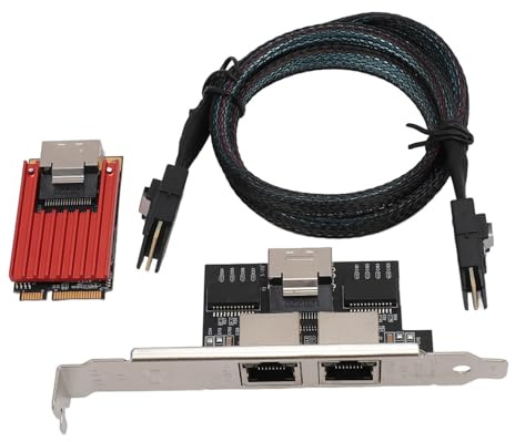 Dual Port PCIe Gigabit Network Card, 1000M PCI Express Ethernet Adapter, Supports IEEE 802.3 IEEE802.3AD, 1G LAN NIC Card for Windows,Windows Server,Linux