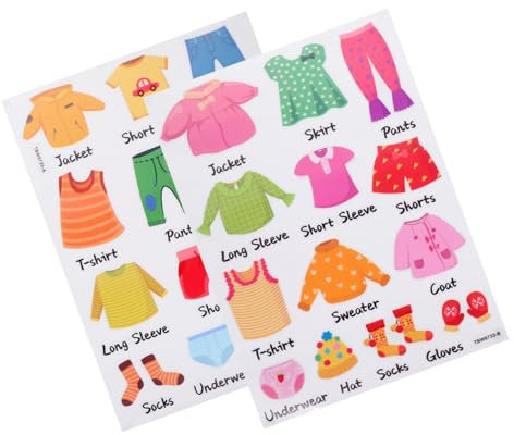 TOYANDONA 2 Sätze kleiderschrank aufkleber Zauberstäbe zum Dekorieren Kommode für Kinder kinderzimmer sticker abziehbar Etiketten Kinderkommode Label der Kleidungsorganisation Mädchen Suite