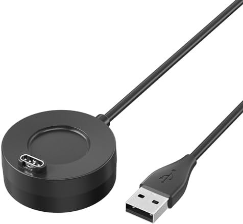 Wanme Charger Cable Compatible with Garmin Venu/Venu SQ/Venu SQ 2/Venu 2/Venu 2S/Vivoactive 3, 100cm USB A Charging Cable Replacement for Garmin Fenix 7/Fenix 6/Fenix 5 (USB A-1 Pack)