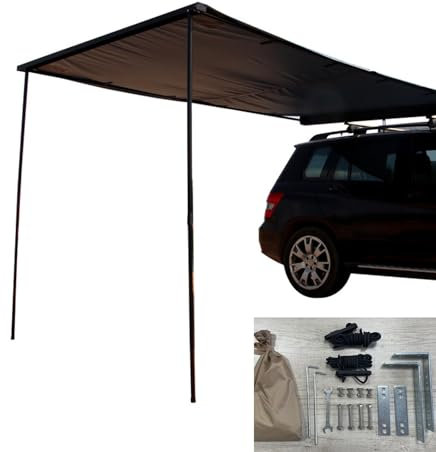 LYUCAYHQ Autozelt mit Metallgelenken, Dachzelt Auto, Ausziehbare Dachmarkise, Overlanding-Zubehör für SUV/LKW/Van (Size : 200 x 300cm(79in x 118in))