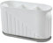 KERALI Cutlery Drainer and Organiser - 3 Compartment Holder With Removable Drip Tray | Sink Caddy and Draining Basket for Kitchen