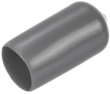 sourcing map 20pcs Rubber End Caps 10mm(3/8) ID Vinyl PVC Round Tube Bolt Cap Cover Screw Thread Protectors Dark Grey