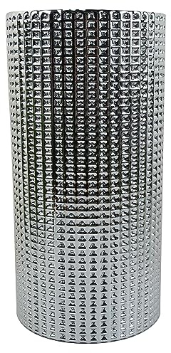 Botanik Premium Luxury Glass Vase, 30cm Silver Dot
