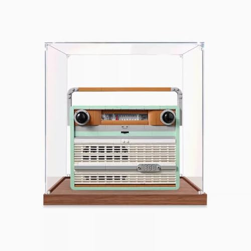 Vetrina trasparente in acrilico per Lego 10334 vintage radio antipolvere (modello non incluso) (3 mm)