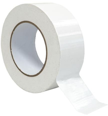 DULA Klebeband – Weiß – 50 mm x 50 m – 1 Rolle Entenband – Reparaturband