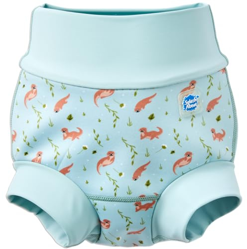 Splash About Happy Nappy Duo Reuseable Swim Nappy for Babies and Toddlers (Playful Otters, 3-4 Years)