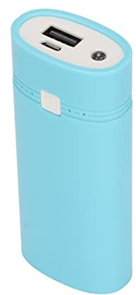 Portable Charger, Power Bank Charging Battery Pack External Phone Powerbank, Universal DIY USB Power Bank Box 2x18650 Battery Charger Power Bank Shell for Smartphone (Blue)