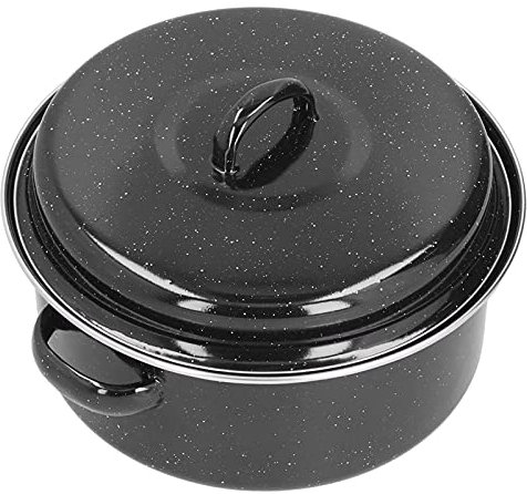 Cacerola para Asar con Tapa, Castañas Asadas, Olla para Barbacoa Doméstica, Dulce Asado, Asador Ovalado Cubierto, Sartenes Esmaltadas, Patatas, de Patatas, Estufa Coreana,