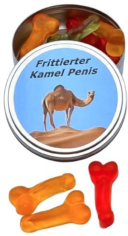 Frittierter Kamel Penis aus der Dose Scherzartikel Lustige Geschenkidee Party Brüller Spaßgeschenk Halloween Geburtstagsgeschenk.