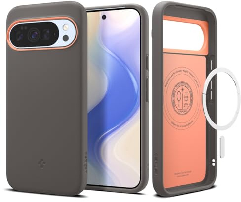 Spigen Nano Pop MagFit für Google Pixel 10 Pro XL -Papaya Gray | Kompatibel mit MagSafe, Zweifarbiges Design, Staubabweisende Oberfläche, Air Cushion Technologie, Innovatives Kameradesign