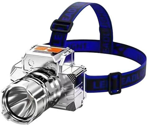 Glugahrif Linterna Frontal, Luz Principal, Sensor de Movimiento 3 Modos para Senderismo, Ciclismo, Running, Camping y Accesorios
