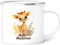 GRAVURZEILE Emaille Tasse für Kinder - Tiere Giraffe - Personalisiert mit Namen - versch. Tiermotive zur Auswahl - 300 ml - Trinkbecher für Kinder - Geschenk für Jungen & Mädchen