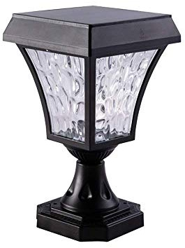 YQIRONRI Creative Solar Pillar Light Outdoor Home Waterproof Garden Wall Modern Simple Villa Fence Gate Post Patio Porch Street Lantern Column Lamp Decoration