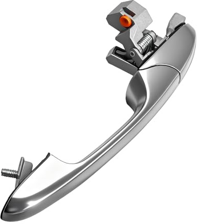 EVRBUL Chrome Outer Door Handle Left Handle Passenger Side Exterior Door Handle Compatible with 2007-2016 Fiat 500 2008-2016 Abarth 500/595 / 695 Replace#: 735592026 735485876