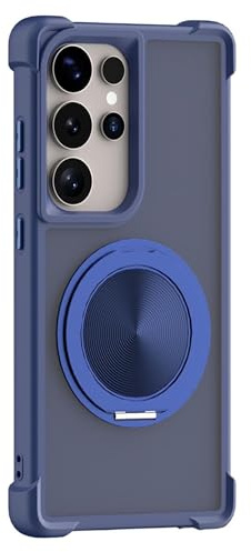 MagSafe Handy Hülle für Samsung Galaxy S26 Ultra mit 360 Grad Ringhalter Stoßfest Blau