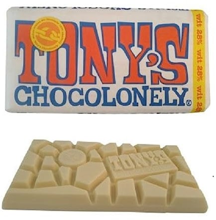 34 onces poids total | 180 grammes Total, Tony'S Chocoloney | Barre De Chocolat Blanc | Tony'S Chocoloney Blanc | Chocolat Au Commerce Équitable | 6