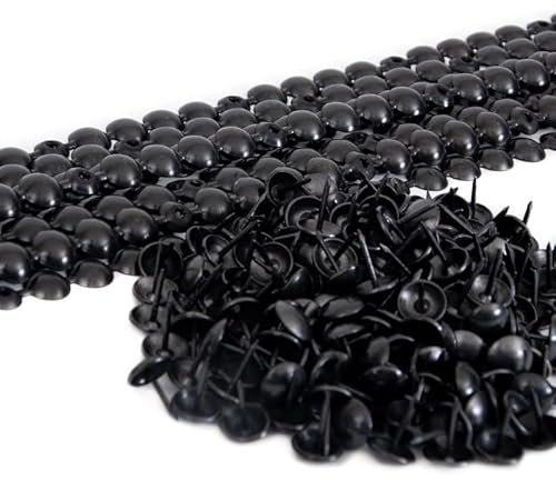 10 Meter Ziernagelstangen 11mm Schwarz mit 18 Passenden Befestigungsnägel - Ziernagelstreifen fur Polster
