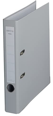 Centra Standard-Ordner (grauappe RC, mit PP-Folie kaschiert, A4, 5,2 cm Rückenbreite, Chromos) grau, 25 Stück