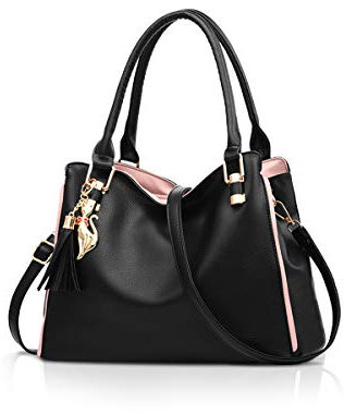 NICOLE&DORIS Damen Schultertasche Mode Handtaschen Hobos und Umhängetaschen für Frauen Groß Tragetasche Schwarz