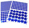 309 Sterne Aufkleber Set Sticker Deko Folie selbstklebend Glitter Hologramm Oilslick Bastelmaterial zum Basteln (Flakes Blau K016)