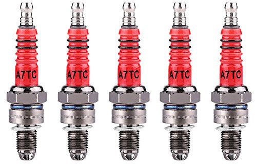 Tbest Zündkerze Gy6 150Ccm, 5 Stück Racing Zündkerzen Mit 3 Elektroden Für Roller Atv Quads Gy6 150Ccm Motor, Iridium, M8