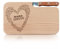 LOOXIS Personalisiertes Frühstücksbrettchen inkl. Messer, mit Namen, Text & Motiv graviert – 26x15 cm, Erlenholz, Vesperbrett – Geschenkidee Frauen, Mama, Muttertag – Mama Motiv 1