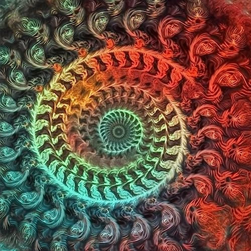 Bimkole DIY 5D Diamond Painting Zubehör Mandala Blume, Muster Kunst Malerei Diamant Malerei Kit Voll Runde Bohrer Malen nach Zahlen Malerei Stickerei Kreuzstich Diamond Dekoration, (40x40 cm)