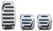 Simoni Racing Satz Pedale Joker Smile - Chrom + Anti-Rutsch - Handgeschaltet