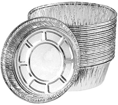 30 Piezas Bandeja de Aluminio Desechable, Utensilios para Hornear de Papel de Aluminio Reutilizables y Reciclables para Pasteles Pequeños, Tartas de Mermelada, Etc