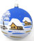Generisch Christbaumkugel Midi Glas-Kugel Weihnachtskugel Baumbehang Handarbeit Lauscha, : voll - blau