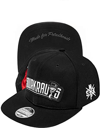 SOURKRAUTS Snapback SK Schwarz – Verstellbare Unisex Cap mit 3D-Stick für Herren & Damen