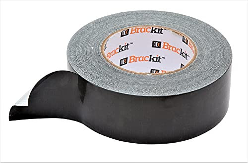 brackit Schwarzes Panzerband – strapazierfähiges Gafferband – 48 mm x 50 m – 1 Rolle – zum Abdichten, Verstärken, Schützen, Binden & Beschriften