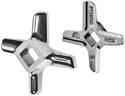 Wolfcut INOX Kreuzmesser Eversharp - kompatibel mit allen gängigen Fleischwölfen Größen 5 – z.B.: Bosch MUM4/MUM5 - Alexanderwerk Größe 5 – Jupiter Größe 5 und viele mehr