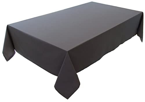 Hochwertige Tischdecke Tischwäsche aus 100% Baumwolle Kollektion Konzept, Farbe & Größe wählbar (Tischdecke - 120x200cm, Basaltgrau)