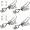 EXLECO 4Pcs Loquet à Bascule Acier Inox Loquet de Serrage Fermeture Capot Fermeture a Levier Capacité de Rétention 100kg 220lbs Menuisier Sauterelles Bascule Pince Réglable pour Armoire Porte