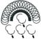 Vorhangringe mit Clips 1in/25mm Innendurchmesser Openable 24 Pack rostfreie Metall Kleiderbügel Ring dekorative Drapery Vintage Schwarz TXZWJZ
